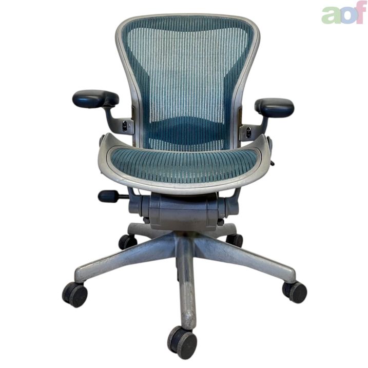 Herman Miller Chair Aeron Reproduction Polished Aluminum Herman