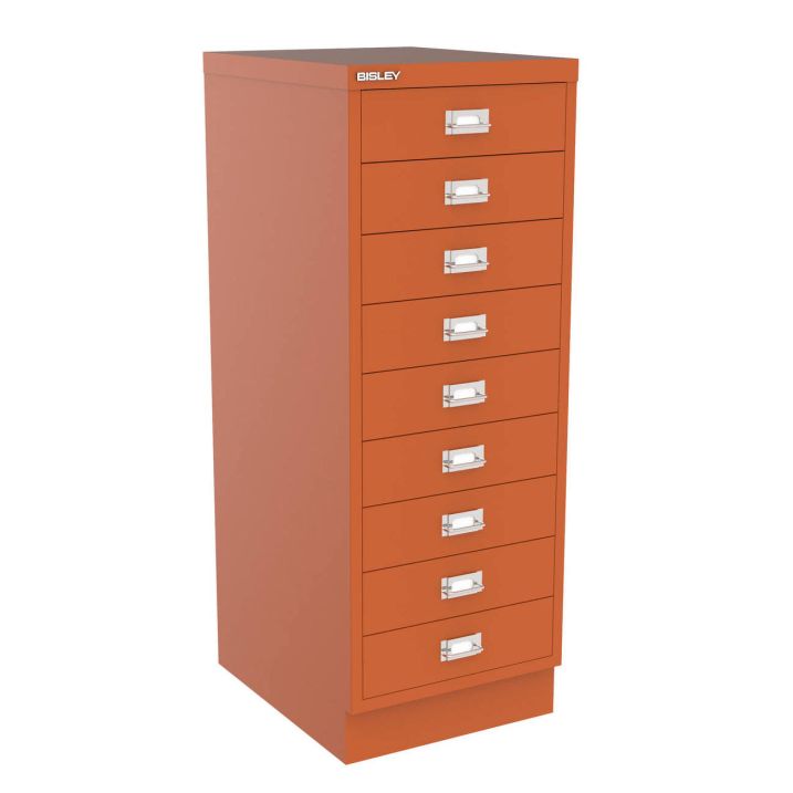 Bisley 3-Drawer Desktop Multidrawer Steel Cabinet Orange