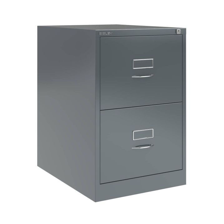 2 Drawer Bisley Filing Cabinet Anthracite Grey BSCH AOF