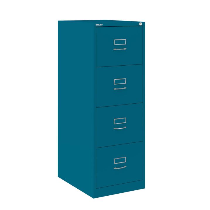 4 Drawer Bisley Filing Cabinet Azure