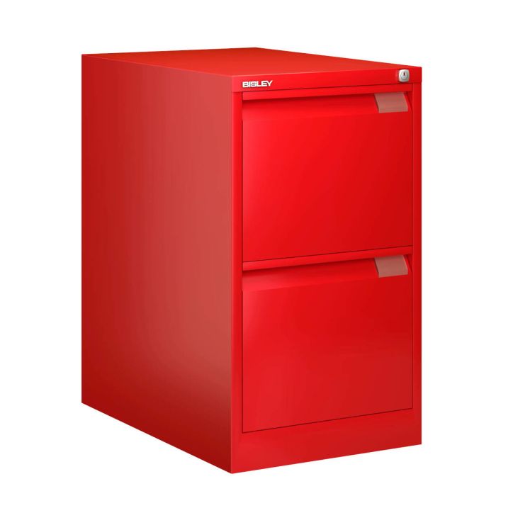 Bisley Filing Cabinet 2 Drawer Cardinal Red BSFF AOF