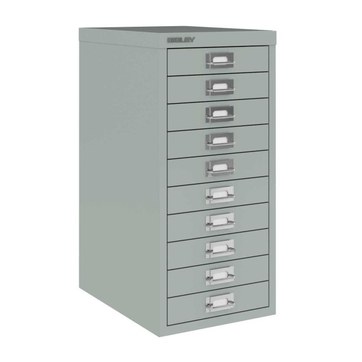 10 Drawer Bisley Multi Drawer Cabinet Silver