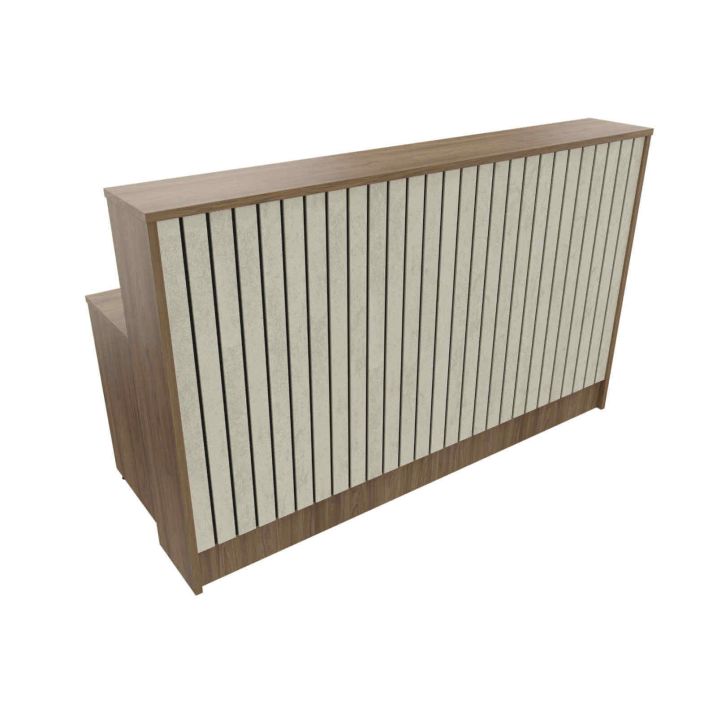 Wood Slat Reception Desk AOF