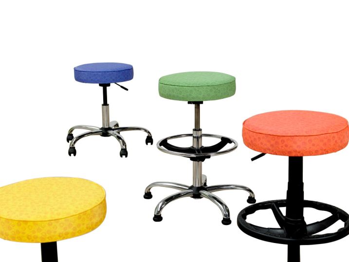 Draughtsman Stool Chrome Base AOF