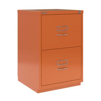 2 Drawer F Series Filing Cabinet - Classic Front - Bisley Orange