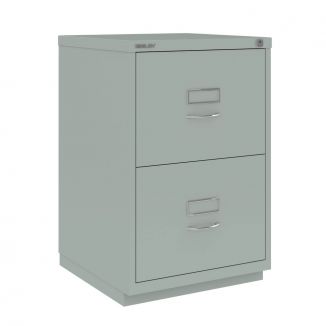 2 Drawer F Series Filing Cabinet - Classic Front - Silver