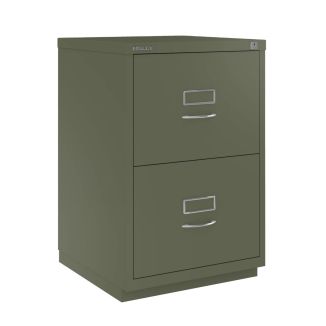 2 Drawer F Series Filing Cabinet - Classic Front - Olive Green