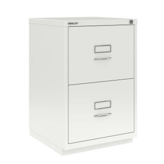 2 Drawer F Series Filing Cabinet - Classic Front - Traffic White