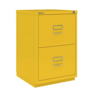 2 Drawer F Series Filing Cabinet - Classic Front - Bisley Yellow