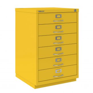 6 Drawer F Series Filing Cabinet - Classic Front - Bisley Yellow