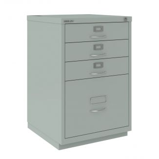 4 Drawer F Series Filing Cabinet - Classic Front - Silver