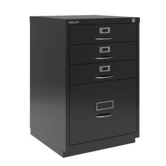 4 Drawer F Series Filing Cabinet - Classic Front - Black