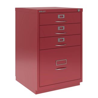 4 Drawer F Series Filing Cabinet - Classic Front - Cardinal Red
