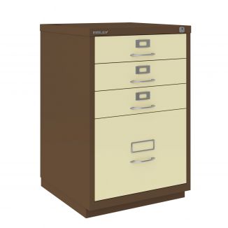 4 Drawer F Series Filing Cabinet - Classic Front - Coffee & Cream