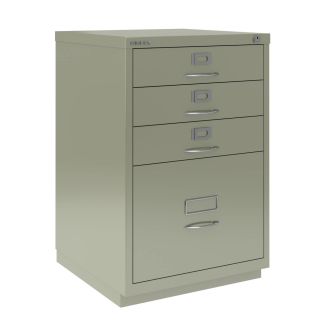 4 Drawer F Series Filing Cabinet - Classic Front - Goose Grey