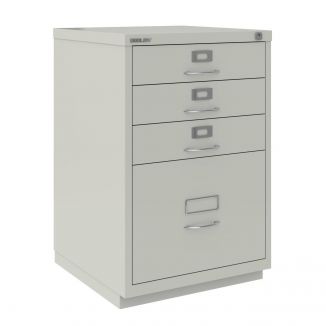 4 Drawer F Series Filing Cabinet - Classic Front - Light Grey