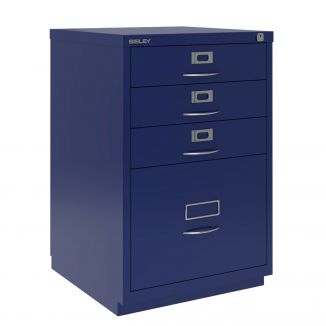 4 Drawer F Series Filing Cabinet - Classic Front - Oxford Blue
