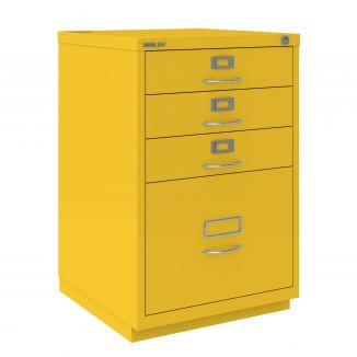 4 Drawer F Series Filing Cabinet - Classic Front - Bisley Yellow
