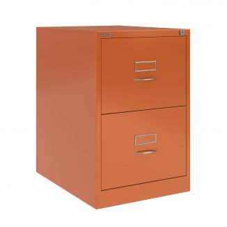 2 Drawer Bisley Filing Cabinet - Bisley Orange - BSCH