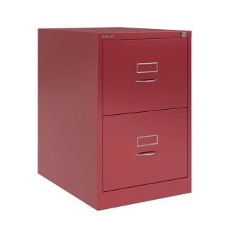 2 Drawer Bisley Filing Cabinet - Cardinal Red - BSCH