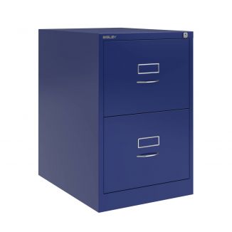 2 Drawer Bisley Filing Cabinet - Oxford Blue - BSCH