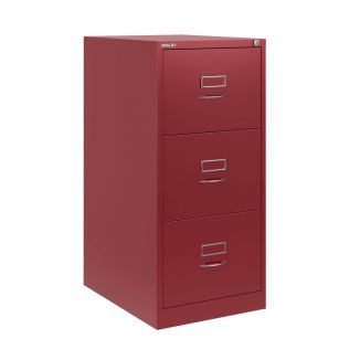 3 Drawer Bisley Filing Cabinet - Cardinal Red - BSCH