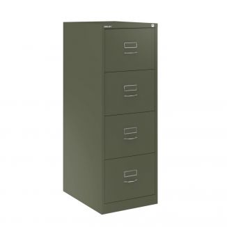 4 Drawer Bisley Filing Cabinet - Olive Green - BSCH