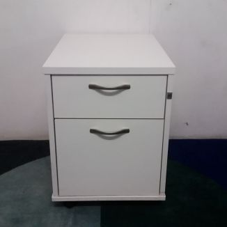 Used White 2 Drawer Pedestal