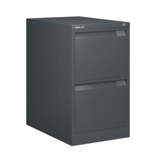 Bisley Filing Cabinet - 2 Drawer - Anthracite Grey - BSFF