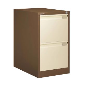 Bisley Filing Cabinet - 2 Drawer - Coffee & Cream - BSFF