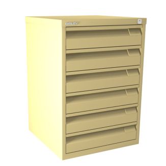 6 Drawer F Series Flush Front - Cream