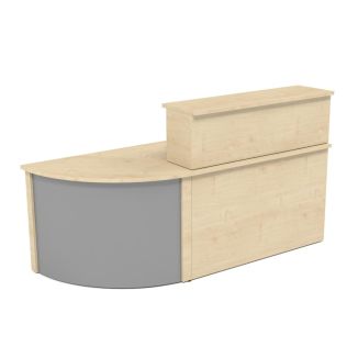 Unite Reception Desk with Corner Unit - Maple