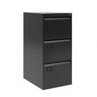 3 Drawer Filing Cabinet - Bisley AOC – Black