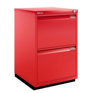 2 Drawer F Series Flush Front Filing Cabinet - Cardinal Red