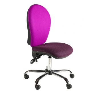 Office Chair with Round Back - Chrome Base