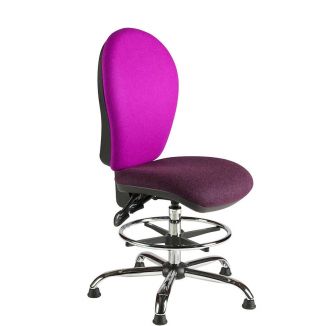 Draughtsman Chair with Round Back - Chrome Base
