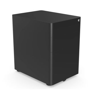 Elite 3 Drawer Matt Black Pedestal