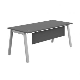 Executive Desk with Modesty Panel - Silver A Frame