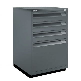 4 Drawer F Series Flush Front Filing Cabinet - Anthracite Grey