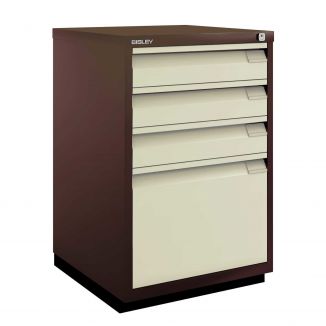 4 Drawer F Series Flush Front Filing Cabinet - Coffee & Cream