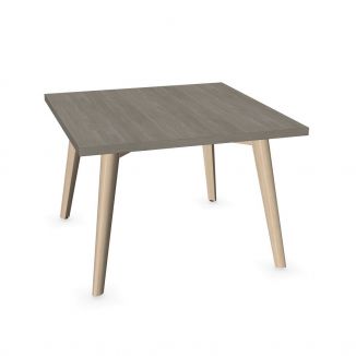 Flow Square Coffee Table - Ash Stained Light Grey Legs