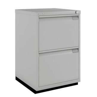 2 Drawer F Series Flush Front Filing Cabinet - Goose Grey