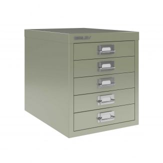 5 Drawer Bisley Multi-Drawer Cabinet - Goose Grey