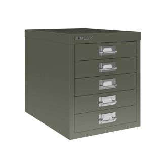 5 Drawer Bisley Multi-Drawer Cabinet - Bisley Yellow