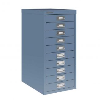 10 Drawer Multi-Drawer Cabinet - Bisley A3 - Bisley Blue