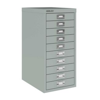 10 Drawer Bisley Multi-Drawer Cabinet - Silver