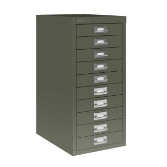 10 Drawer Bisley Multi-Drawer Cabinet - Olive Green