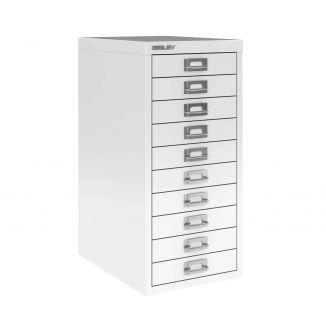 10 Drawer Bisley Multi-Drawer Cabinet - Traffic White