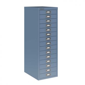 15 Drawer Bisley Multi-Drawer Cabinet - Bisley Blue