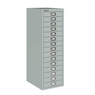 15 Drawer Bisley Multi-Drawer Cabinet - Silver